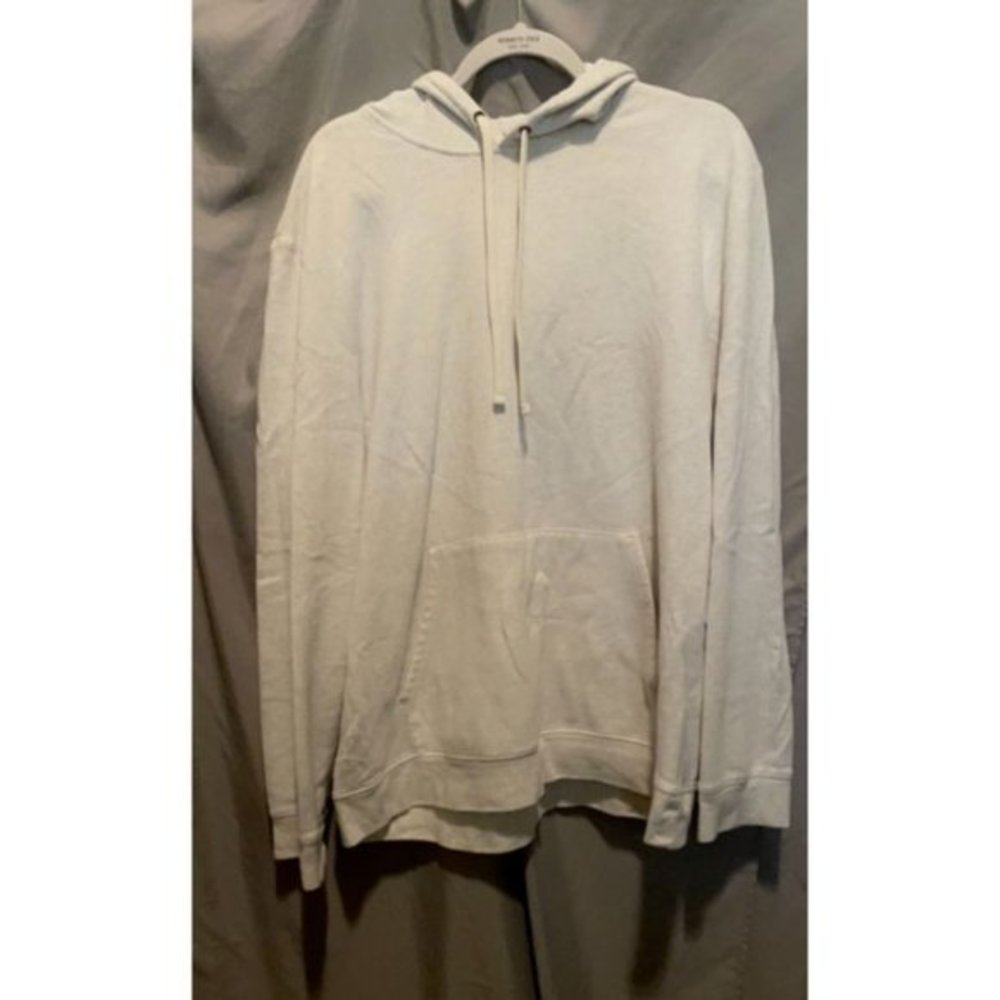 Tek Gear Men's White Fleece Long Sleeve Hooded Cardigan Size XXL